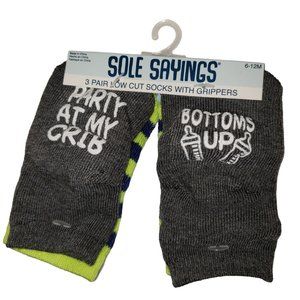 Sole Sayings Infant Socks 6-12 Months 3 pairs Multi-colors New in Package